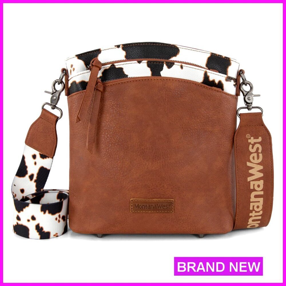 Vegan Leather Crossbody Bag with Adjustable Strap and Multiple Pockets